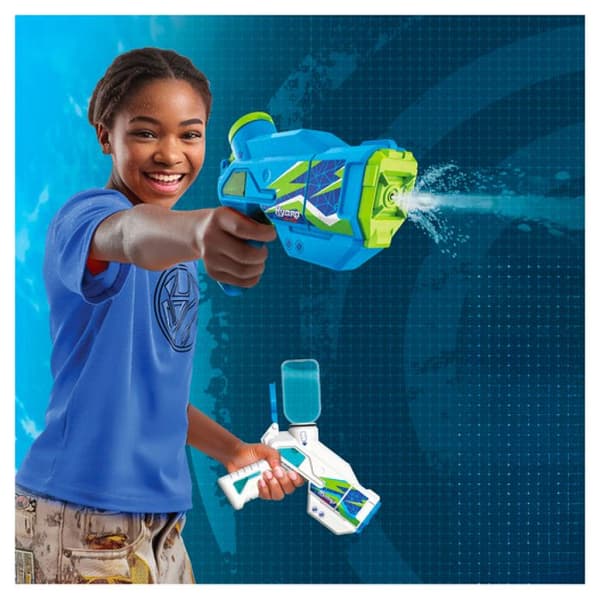 Elektronisk vandpistol - SILVERLIT - HYDROMAD MINI BLASTER PACK 2 - Fra 8 år Blå vit
