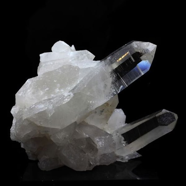 Sten og mineraler. Kvarts. 447,0 øre. Freney d'Oisans, Bourg d'Oisans, Frankrig..
