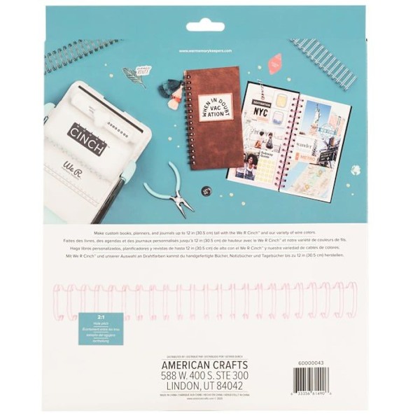 Fiche bristol We r memory keepers - 60000043 - Pakkaus 16 kpl Cinch-kaapeleita 5/8"