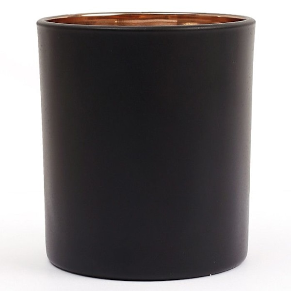 Design Candle Glass - mat sort - 8 x 8 x 9 cm Svart