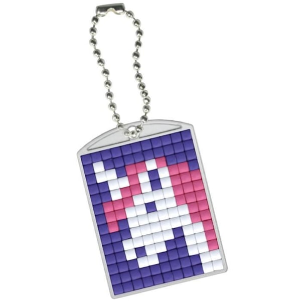 Kreativ sæt nøglekæde - Pixel - Enhjørning - Multifarvet - Børneaktivitet - 4x3cm Flerfarvet