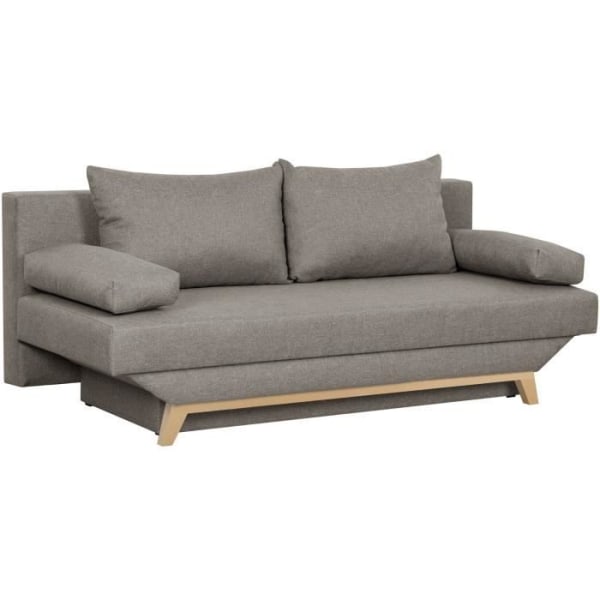 TEIJO 3-sits konvertibel bänk med förvaringslåda - Taupe tyg - L187 x D 91 x H 82 cm Mol