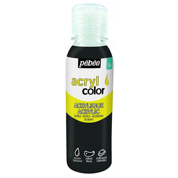 Multi-Surface Akrylfärg - Svart - 150ml Svart