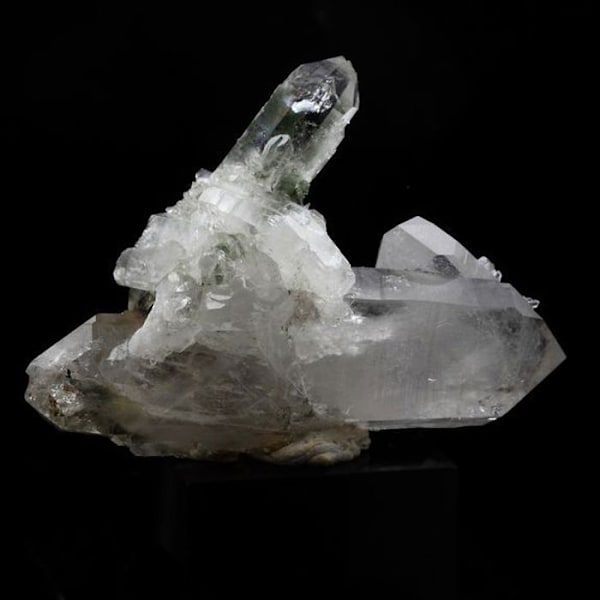 Stenar och mineraler. Kvarts + Klorit. 177,0 cent. Vizille, Isère, Frankrike..