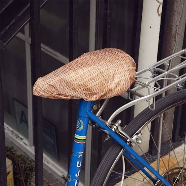 Cykelsätesöverdrag - flätat tryck Beige