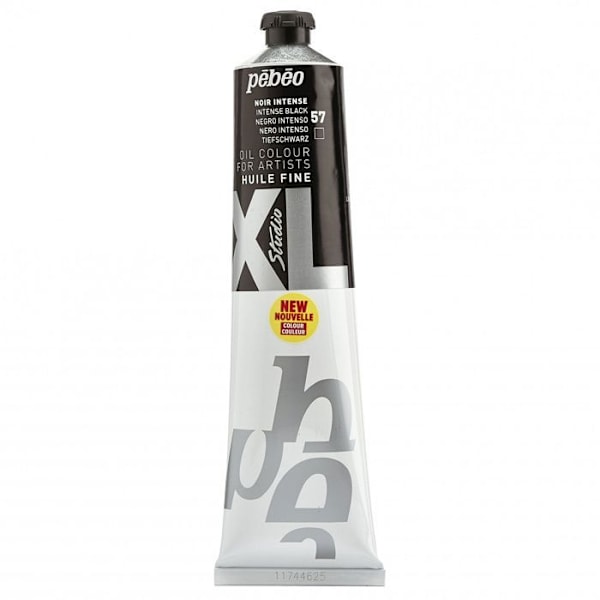Olie maling - Studio XL - Tube 200ml - Intens sort - Uigennemsigtig farve - Til avancerede kunstnere Svart
