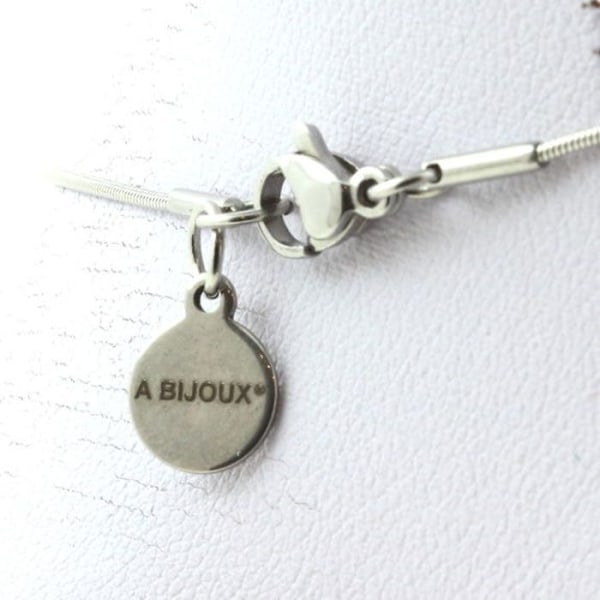 Halsband - A Bijoux - Gula opal från Australien - 10 pärlor - Rostfritt stål - 45 cm Gul