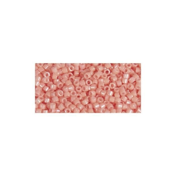 Perle - Miyuki - Delica - 1,6mm - Korall - Transparent Regnbue - 8g korall