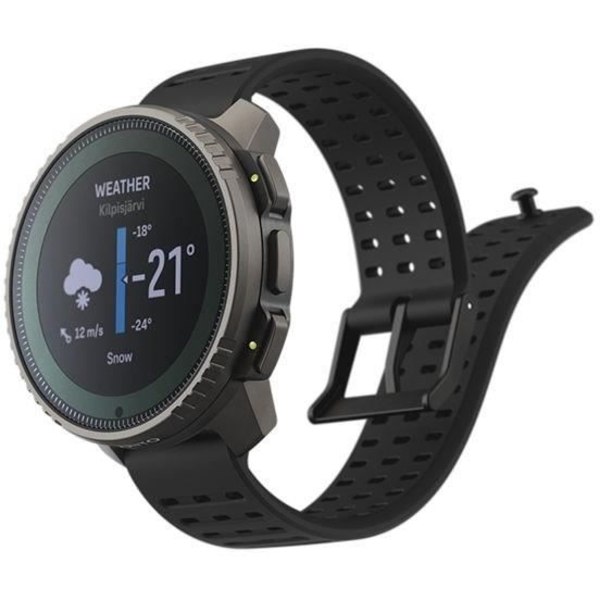 GPS-urheilukello - KORKEUSMITTARI - SUUNTO - PYSTY TITANIUM SOLAR BLACK Näytön halkaisija 49 mm Svart