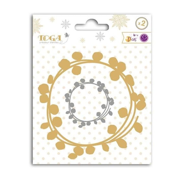 Skærematrix - TOGA - Blomsterkranse - 2 dele - 10x9,5 cm - 4,5x4,4 cm
