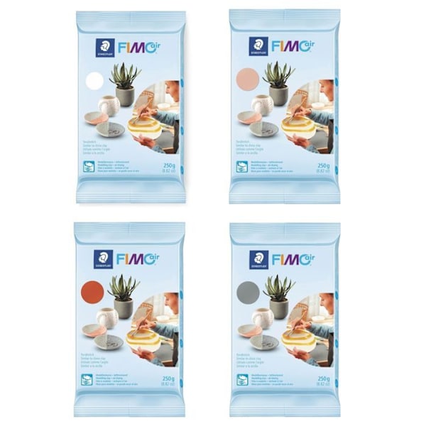 4 Fimo Air polymerleror 250 g Flerfärgad