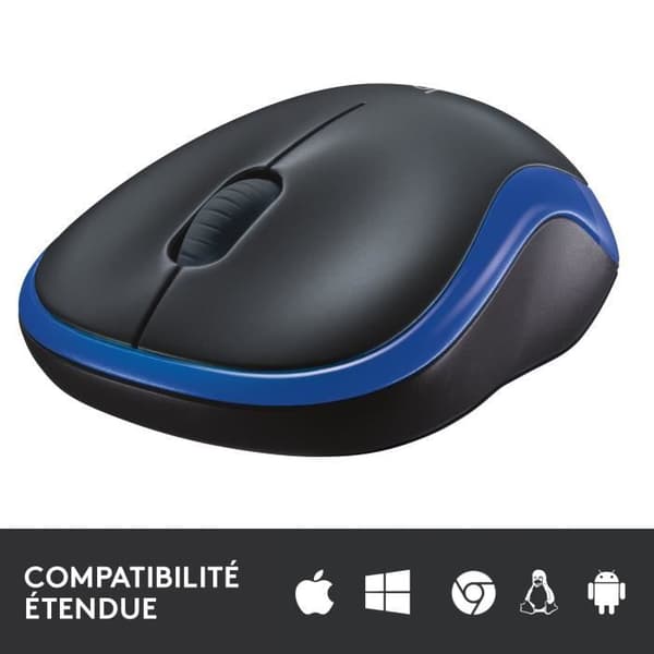 Hiiri - langaton - Logitech - M185 - sininen - ambidextra