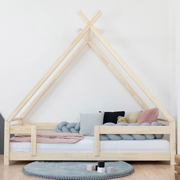 Lit cabane enfant TAHUKA 80 x 180 rød mursten Röd