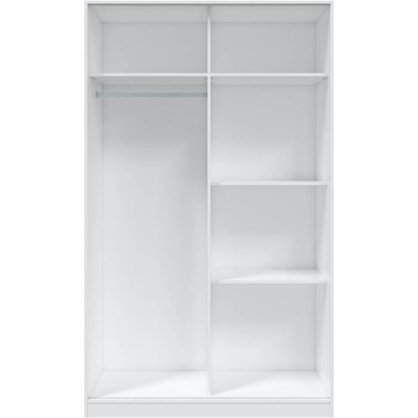 TOP vaatekaappi - Artik valkoinen ja noditammi sisustus - 2 liukuovea - L200 x K121 x S50 cm Nodi ek och vit artik