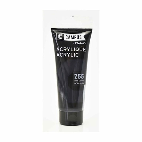 Akrylfärg - Campus av Raphael - 755 - Svart Elfenben - 100 ml - Matt Finish Svart