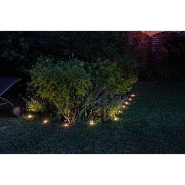 Solgarland för att plantera 10 vita lysdioder - GALIX - 5m - 0,5W - 100 Lumen - 8 timmars belysning