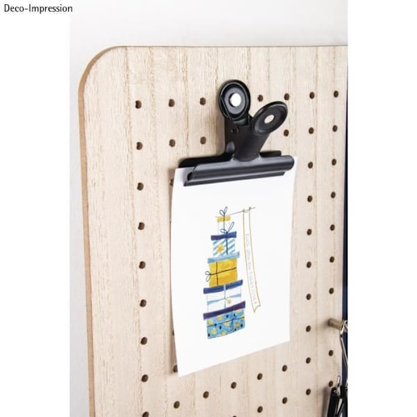 Metalklips - Pin & Peg - Notepuppercase - Ekstra stærk fastgørelse - Sort - 9x7x4cm Svart