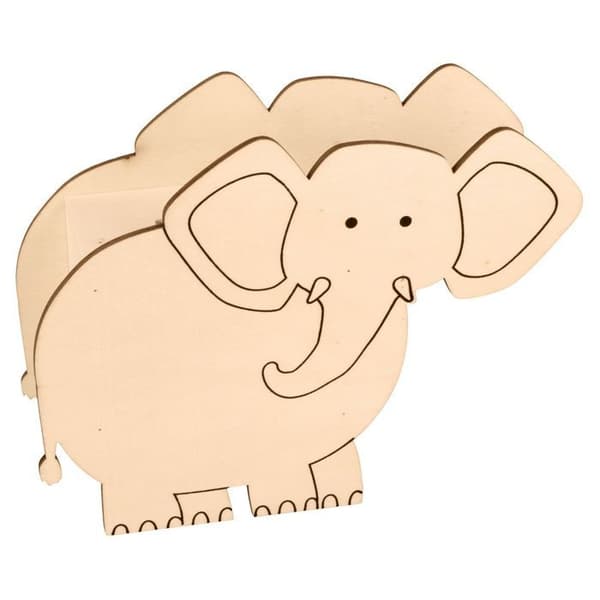 Elefantsparegrise af træ beige