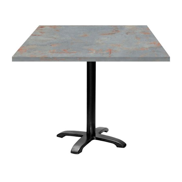 Bord 90 x 90 cm - model Bazila grå rust Grå