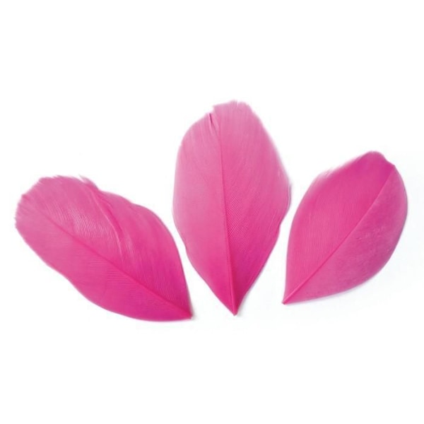 50 afskårne fjer - Fuchsia 6 cm Rosa