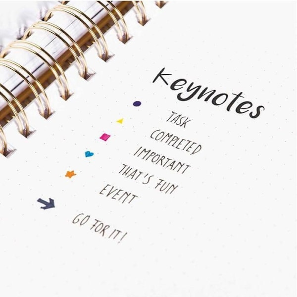 Bullet journal stensiilinuolet ja -muodot 12 x 7 cm Transparent