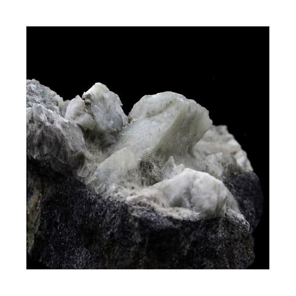 Sten og mineraler. Adularia, Byssolite. 312,5 øre. La Combe de la Selle, Bourg d'Oisans, Frankrig..