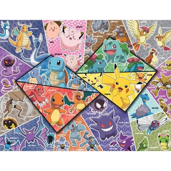 Nathan-POKEMON-2000 brikker-puslespil - De 16 typer af Pokémon-4005556873142-14 år og derover