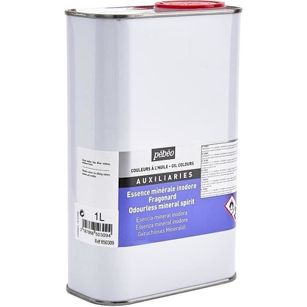 Bidon 1 liter mineralolie uden duft til oliefarve