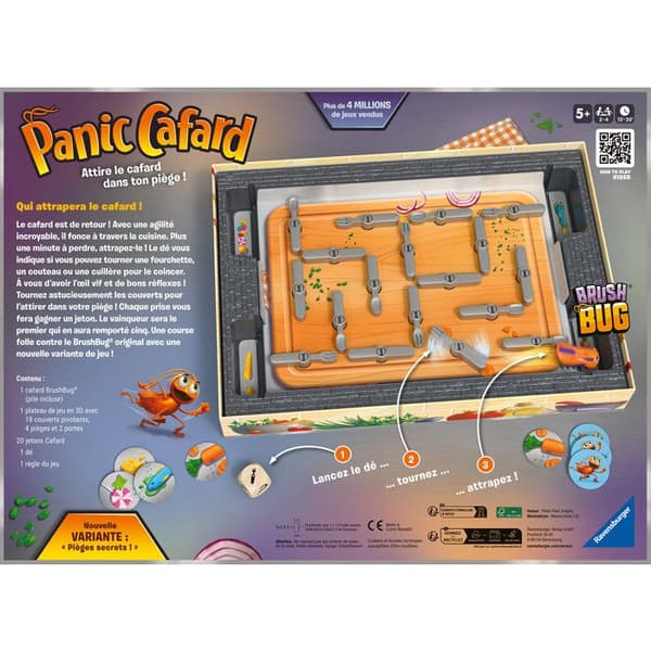 Kackerlacka panik, brädspel för barn, 5 år och uppåt, Ravensburger Vit