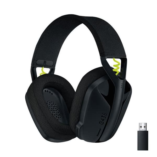 Gaming headset - Trådløs - Logitech G - G435 Lightspeed - Sort Svart