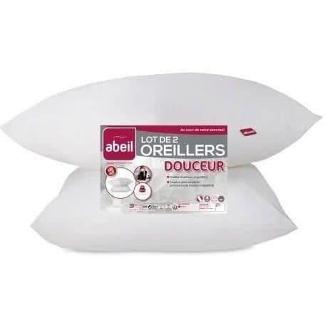ABEIL Set med 2 Kuddar Mjukhet - 60 x 60 cm - Vit Vit