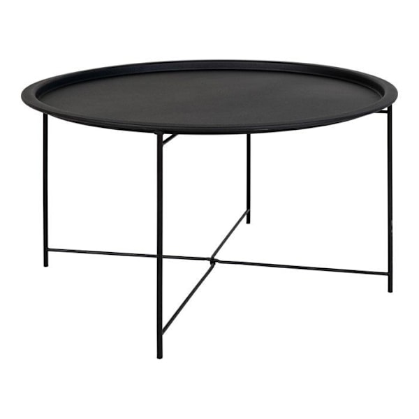 Bastia sofabord Ø75cm sort. Svart