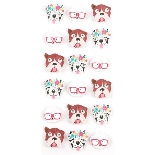 18 minis tarroja 3D koiria 2 cm brun