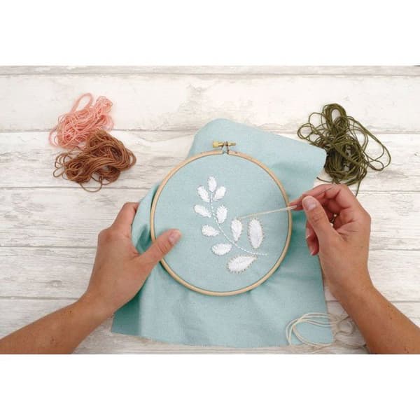 Graine Créative - Bomullstyg Ideal för broderi Vattengrön 45 x 60 cm