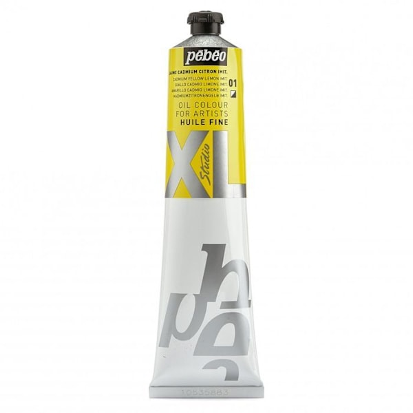 Olie maling - Pébéo - Fine Studio XL Olie - Cadmium Gul Citrin Imitation - 200 ml - Blandet Cadmiumgul citron imitation, klara 