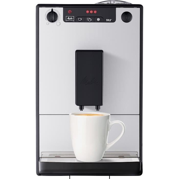 MELITTA Solo kahvipapumyllykone - puhdasta hopeaa