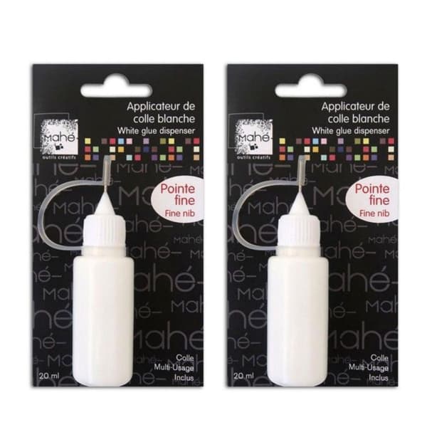 2 tuber vitt lim med fin spets - 20 ml Vit