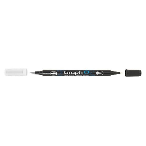 Feutre pensler - Graph'It - Graph'O - 24 stk. - Dobbelt spids - Unisex Flerfärgad
