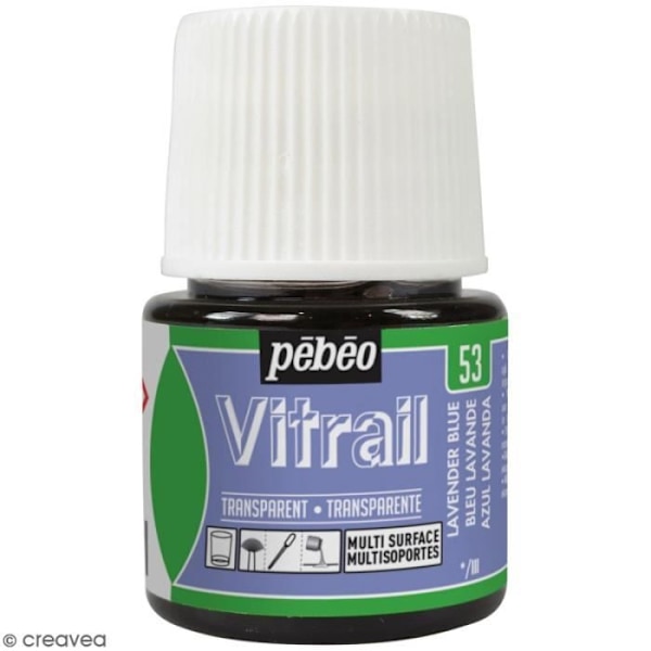 Glasmaleri - PEBEO - Lavendelblå - 45 ml - Transparent - Blank Lavendelblå