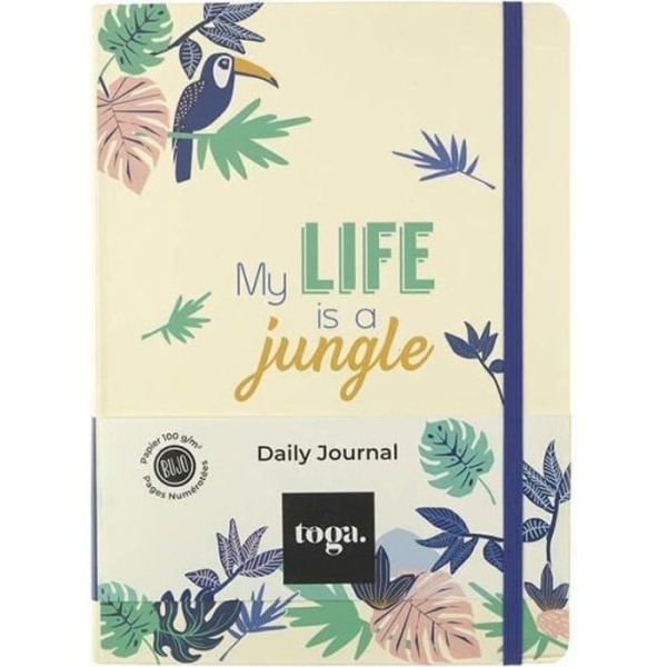 Kansio - TOGA - Jungle Vibes - 192 sivua - Paperi 100g - Yksinkertainen viiva Flerfärgad