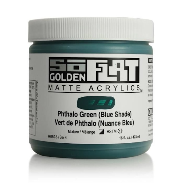 Acrylmaleri SoFlat Golden 473 ml Phthalo Grøn (Blå Nuance) S4