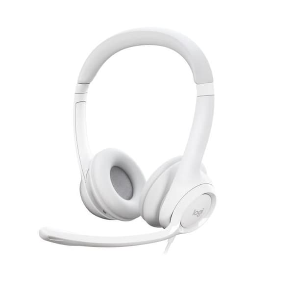 Hörlurar - Trådad - Logitech - H390 - USB - Störningsskydd - Vit Vit