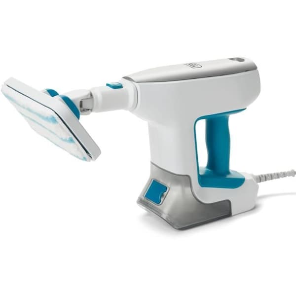 Multifunktions dampmoppe - BLACK & DECKER - BHSM15FX08-QS - 1500 W - 8 tilbehør - Hvid / Grå / Blå Vit, blå, grå