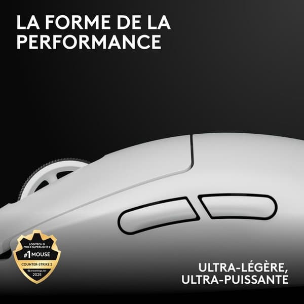 Spilmus - Trådløs - Logitech G - Pro X Superlight 2 Lightspeed - Hvid