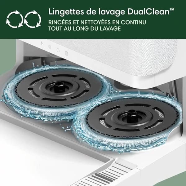 iRobot Roomba Plus 405 Combo Robot + AutoWash - Multifunktionel Base - Vask og tørre klude - LiDAR Clearview Vit