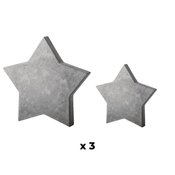 3 stjärniga formar för kreativ betong 11 cm