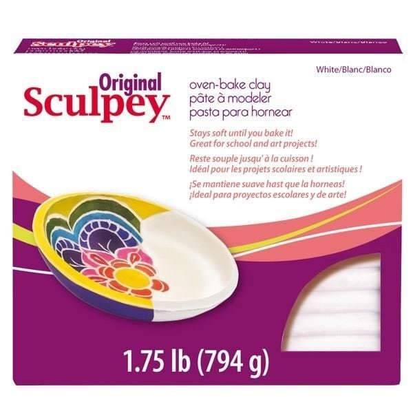 Modelleringsler - Sculpey - Original - Hvid - 795 g - Til voksne og blandede