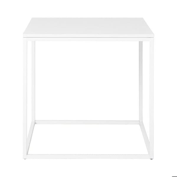 Vit metallfyrkantig soffbord 45x45 cm - VITEA Vit
