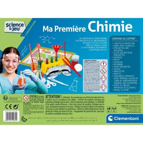 Clementoni - Videnskab & Leg - Mit første kemi Blå