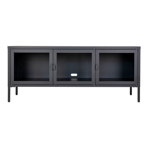 Brisbane Table TV, 3 glasdøre, sort. Svart